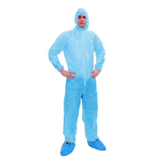 30003 OEM Custom Logo PPE Coverall Safety Workwear Disposable Protective PP/PE Clothing Water-Proof Cleanroom Clothing