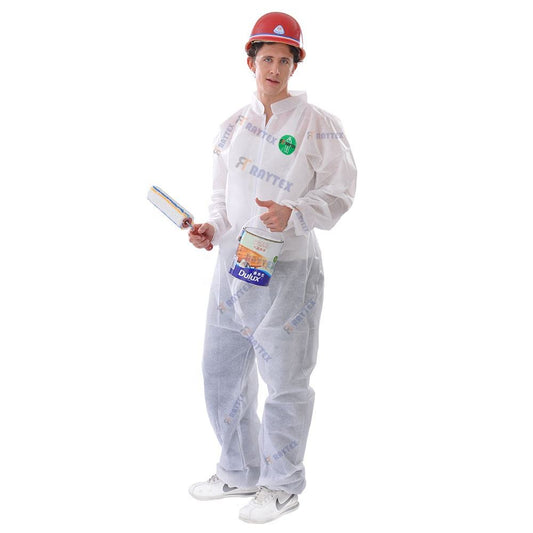 CE Certified Microporous Disposable Coverall Custom Color Safety Protective Work Clothing Anti-Proof PP PE Material