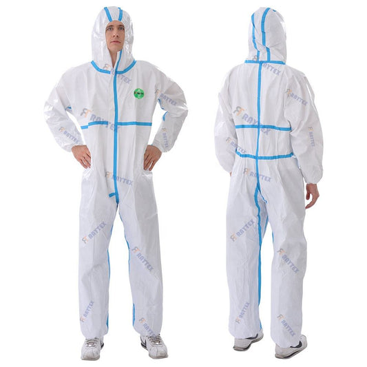 30223 RAYTEX Hot Sale Anti-Static Disposable PPE Coverall Suit EN14126 Compliant Non-Woven Microporous Cleanroom CE Safety