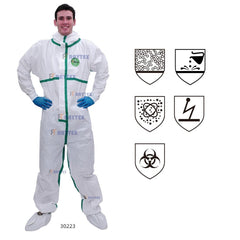 BRG-30223 Hooded Microporous Coverall