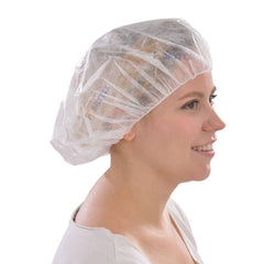 Disposable Nonwoven Bouffant Hair Net with Single Elastic Food Safety Hairnet Salon Clip Cap Safety Product