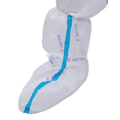 Medical Microporous Non Woven Disposable PE Shoes/Boot Cover Anti-Skid Waterproof with Heat-Sealed Seam Tape Safety Product