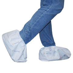 China Supply Anti-Slip Microporous PVC Overshoes Handmade Non-Woven Clean Room Shoe Covers Safety Product-52201