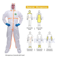 30223 RAYTEX Hot Sale Anti-Static Disposable PPE Coverall Suit EN14126 Compliant Non-Woven Microporous Cleanroom CE Safety