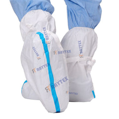 Medical Microporous Non Woven Disposable PE Shoes/Boot Cover Anti-Skid Waterproof with Heat-Sealed Seam Tape Safety Product
