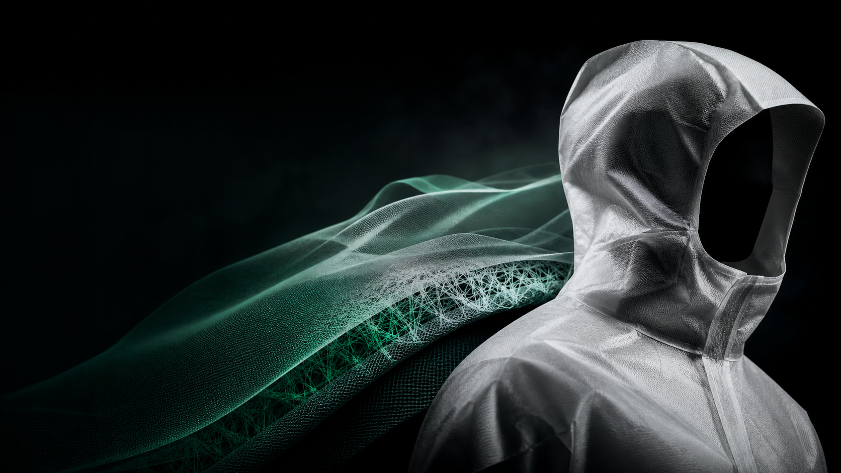 Conceptual BioRAYGARD protective apparel and layered nonwoven material