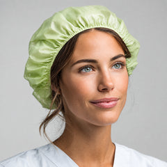 Clean-work support application with a PLA/PBAT bouffant cap