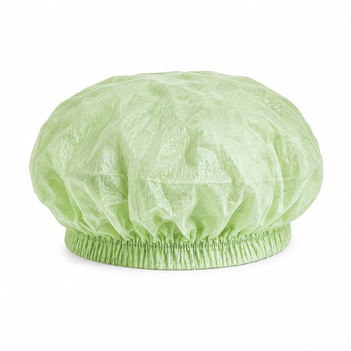 PLA/PBAT microporous bouffant hair cap front angle on white background