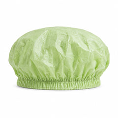 65 gsm PLA/PBAT microporous bouffant cap side angle on white background