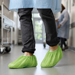 BioRAYGARD green shoe covers for routine controlled-access support