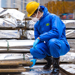 CE Certified Wholesale Safety Clothing Waterproof Disposable PPE Suit With Hood Protective Coverall for Chemicals