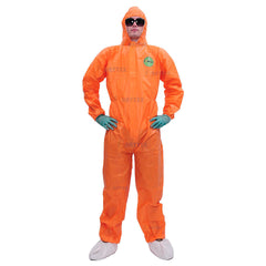 30203 Type 4/5/6 Disposable Microporous Non-Woven Safety Protective Coverall Biosecurity Suit With High Chemical Resistance