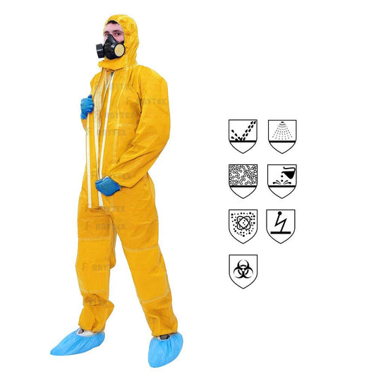 RAYCHEM 5000 Type 3B/4B/5B/6B Disposable Safety Clothing Coverall Light Spray Solid Particles for Chemical Protection Industrial