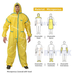 30223 RAYTEX Hot Sale Anti-Static Disposable PPE Coverall Suit EN14126 Compliant Non-Woven Microporous Cleanroom CE Safety