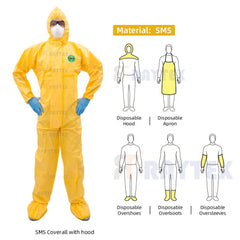 RAYCHEM 5000 Type 3B/4B/5B/6B Disposable Safety Clothing Coverall Light Spray Solid Particles for Chemical Protection Industrial