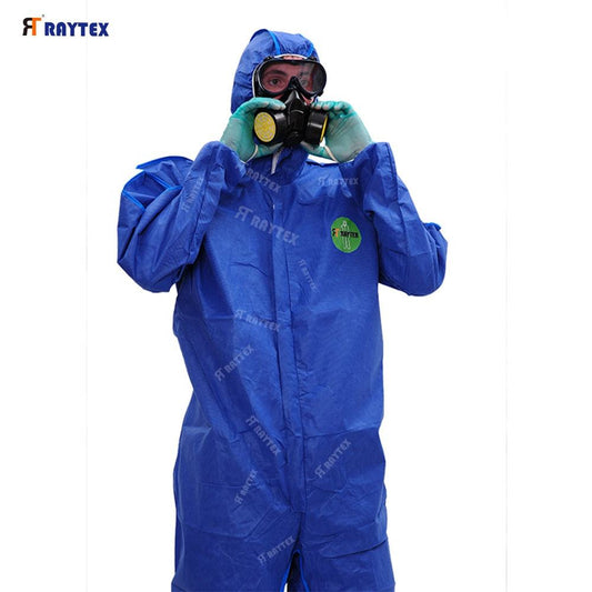High Quality Disposable Coverall EN 13034 Anti-Static SMS Protective Tubeless Type 5/6 Isolation Suit for Safety Clothing