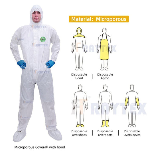 Disposable Microporous Anti-Static Safety Coverall Suit Industry-Grade Disposable Safety Clothing