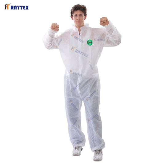 Customizable Disposable Protective Suit Polypropylene Coverall Workwear Shoe Cover Safety Feature PP Material Work Clothing