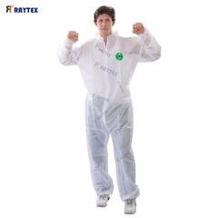 Customizable Disposable Protective Suit Polypropylene Coverall Workwear Shoe Cover Safety Feature PP Material Work Clothing