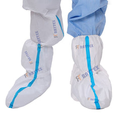 Medical Microporous Non Woven Disposable PE Shoes/Boot Cover Anti-Skid Waterproof with Heat-Sealed Seam Tape Safety Product