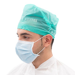 Unisex Disposable Non-Woven Blue Hair Net Surgical Hat Round Doctor Cap in SMS/PP Material
