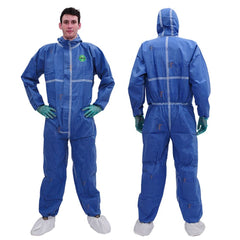 Customizable SMS Protective Antistatic Disposable Coverall Water-Proof and Sealed Seams with Tape Chemical Resistant Clothing
