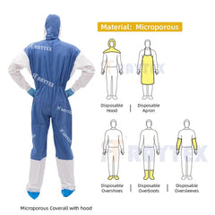 Disposable Microporous Anti-Static Safety Coverall Suit Industry-Grade Disposable Safety Clothing