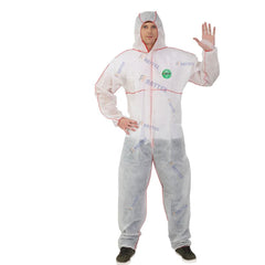 TYPE5/6 Protective 30303 Disposable Antistatic SMS 45g Full Coverall for Chemical Protection