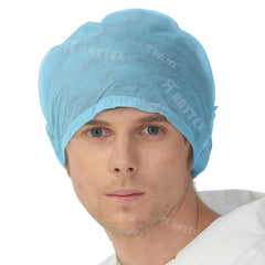 Unisex Disposable Non-Woven Blue Hair Net Surgical Hat Round Doctor Cap in SMS/PP Material