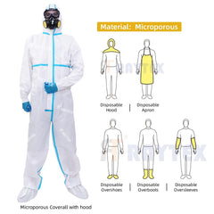 30223 RAYTEX Hot Sale Anti-Static Disposable PPE Coverall Suit EN14126 Compliant Non-Woven Microporous Cleanroom CE Safety