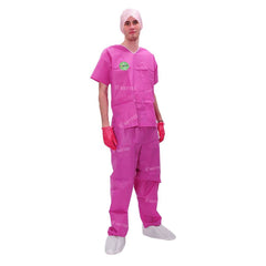 Disposable Unisex V-NECK Surgical Scrub Suits OEM ODM Hospital Uniforms Work Clothes for Doctors Nurses SMS Gown Scrub Sets