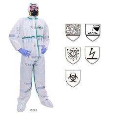 BRG-30223 Hooded Microporous Coverall
