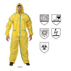 BRG-30223 Hooded Microporous Coverall