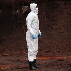 Type 4/5/6 Protective MP Disposable Microporous Antistatic Coveralls 30213 Cleanroom Work Clothing Water-Proof Function