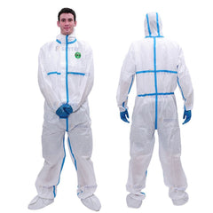 Disposable Industrial Cleanroom Jumpsuit 30323 Anti-Static Safety Clothing SMS Material Medical Purposes Coverall