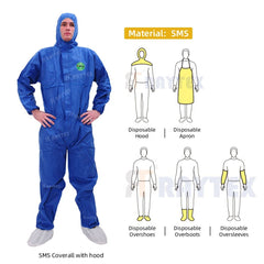 RAYCHEM 5000 Type 3B/4B/5B/6B Disposable Safety Clothing Coverall Light Spray Solid Particles for Chemical Protection Industrial