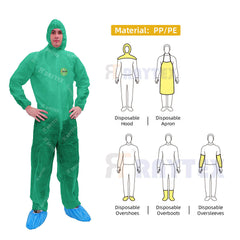 Comfortable Suit PPE Protective Jumpsuit Anti-dust Disposable Coveralls Custom Colors