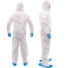 TYPE5/6 Protective 30303 Disposable Antistatic SMS 45g Full Coverall for Chemical Protection
