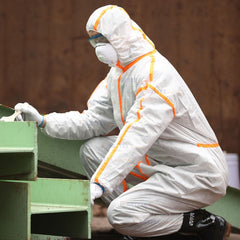 Disposable Industrial Cleanroom Jumpsuit 30323 Anti-Static Safety Clothing SMS Material Medical Purposes Coverall