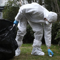 30303 CE Certified Disposable Protective Suit Work Clothing High Protection Hazardous Chemicals Light Liquids SMS Splashes