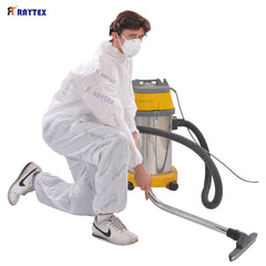 CE Certificate Disposable Polypropylene Coverall Disposable Overall With Collar Elastic at Cuffs